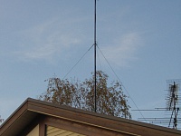 Антенна GSM 900 установленная на мачте на оттяжках